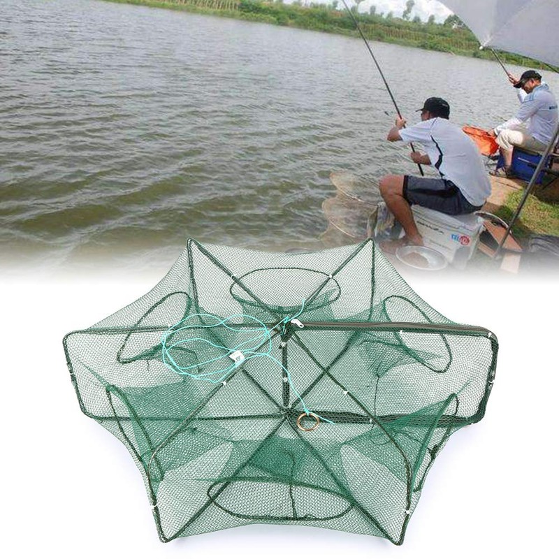 Lixada Foldable Fishing Net Hexagon 6 Hole Fishing Net Shrimp