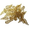 50 Pieces Wing Feather Golden Charms Decor Craft Handmade Accessories