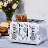 VQ Laura Ashley Elveden White Stainless Steel 4 Slice Toaster