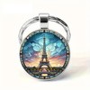 4Trails Eiffel Tower Paris Keyrin, Round Glass Dome Pendant