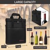 OPUX 3 Bottle Wine Carrier Tote, Insulated Leakproof Wine Cooler