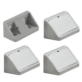 cyclingcolors 4x Corner Connectors Body Connector Furniture Connector Double 44 mm Plastic Angle Furniture Grey