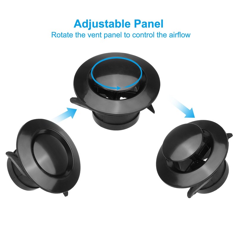 PATIKIL 4 Inch Round Air Vent, 1Pcs ABS Adjustable Soffit