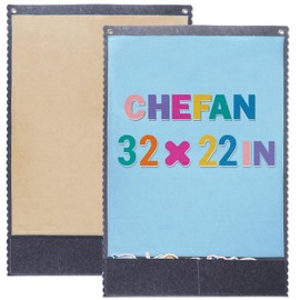 CHEFAN 2 PCS Felt Board for Toddlers Large Flannel Board for Wall, Felt Stories Learning Board with 2 Storage Pocket for Preschool Classroom and Daycare, 32 * 22 Inch, Blue and Brown