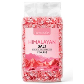 Pure Flourish® Pink Himalayan Salt (Coarse) 1kg PREMIUM UNREFINED | 100% NATURAL | GLUTEN FREE | VEGAN | VEGETARIAN | RESEALABLE POUCH