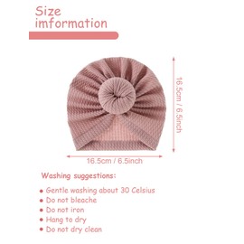 SEAUR Infant Turban Baby Girl Bow Hat Newborn Soft Turban Hospital Hat Cute Knot Hat Baby Nursey Beanie Headwrap Cap Baby Head Wrap Hat S6
