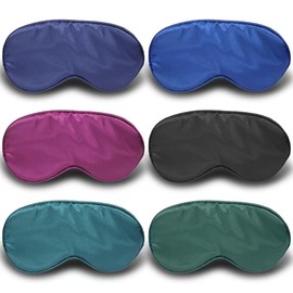 Hochoek Silk Sleep Mask 6 Pack - Soft, Breathable, Reduces Puffy