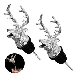 AsyinXson Deer Head Wine Pourer, Stag Head Wine Pourer, Improves Taste, Fun Pourer for Wine Bottles, Gift for Wine Lovers and Christmas
