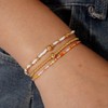 SHINUS BOHO Fun Orange Gold Beaded Stack Bracelets for Women,Stackable
