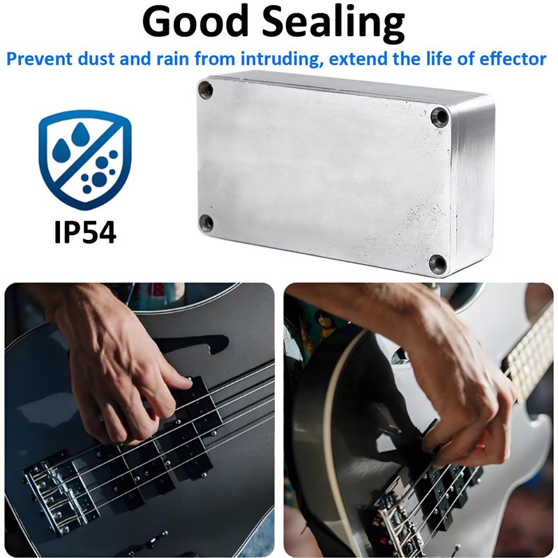 3Pcs 1590B Guitar Effect Pedal Case Diecast Metal Aluminum Stomp