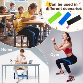 Chair Bands - 6PCS Chair Bands for Kids with Fidgety Feet, Classroom Must Haves, Kick Band for Classroom Chair, ADHD Sensory Flexible Band for Under Desk for Kids