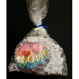 Unbranded RAINBOW COLORFUL LOVE Christmas Ornament Disc  PRIDE