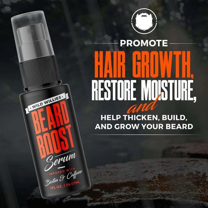 Wild Willies Beard Growth Serum With Biotin & Caffeine, 1