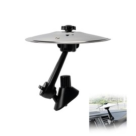 Car Cymbal Air Vent - Car Drum Set for Music Lovers - Universal Fit (Silver)