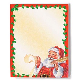PaperDirect Christmas Holiday Stationery, Old Fashioned Santa, 8.5 x 11, 25 Count