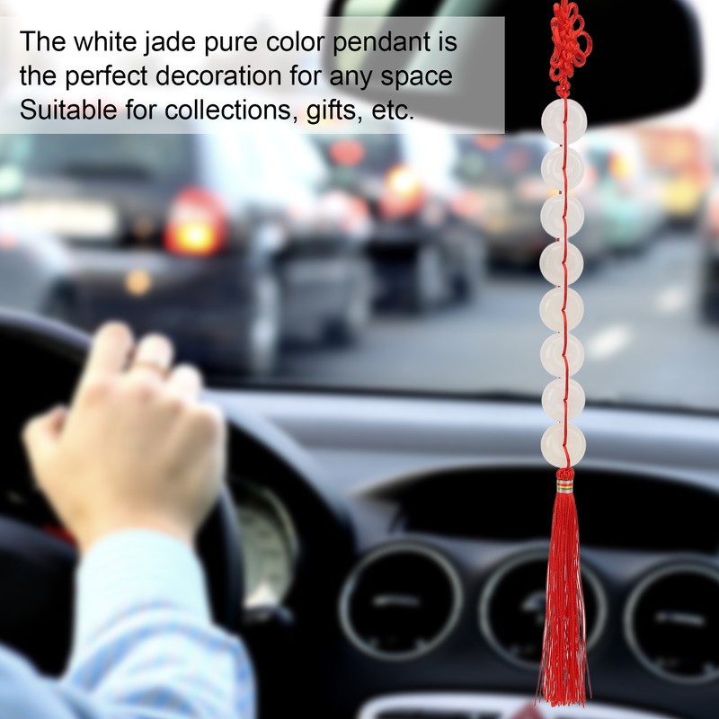 White Jade Pendant Pure Color Eight White Jade Chinese Knot