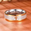 King Will 8mm Lord's Prayer Cross Ring Stainless Steel Ring