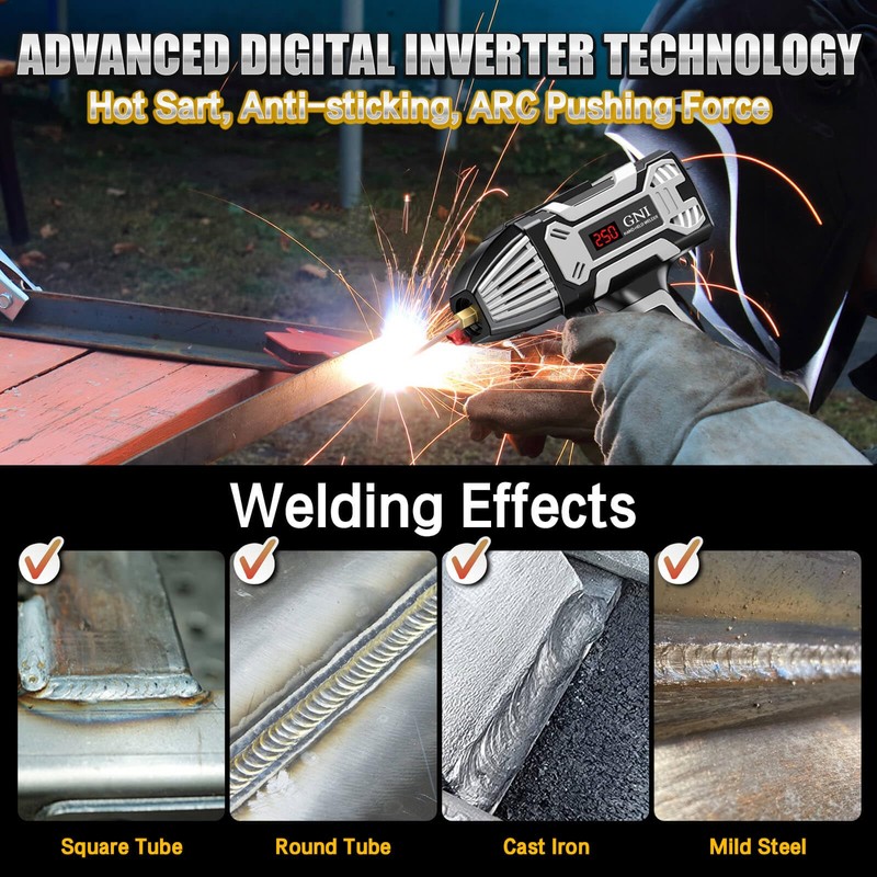 GNI Welding Machine Handheld, Portable Welder Machine 110V 250A with
