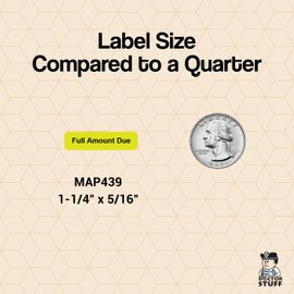Full Amount Due Label for Medical Billing Statements, Fluorescent Chartreuse 1-1/4” x 5/16”, Permanent Adhesive, 500 Stickers/Box, Doctor Stuff