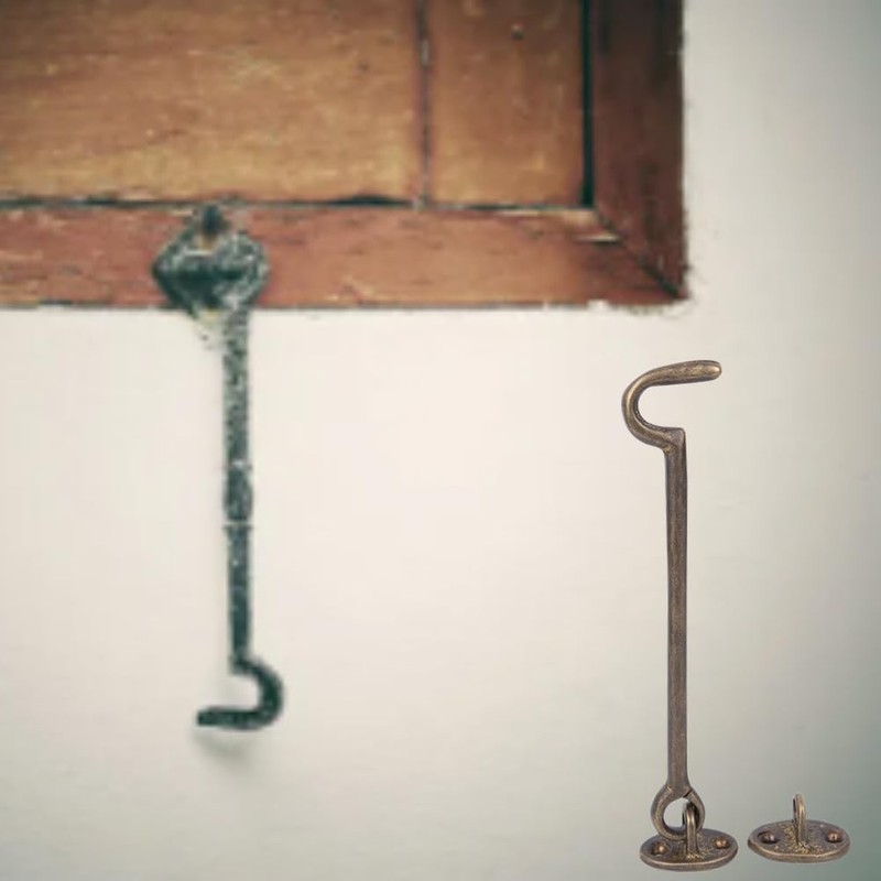 Stainless Steel Cabin Hook, Antique Brass Latch for Sliding Doors,