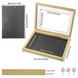 QUVBKZ Picture Frame Children's Drawings A4, Picture Frame, Children's Drawings, Art Frame for Children with Front Opening, Fillable Folding Frame for Storing Children's Drawings