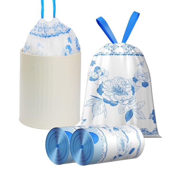 VOK 4 Gallon Trash Bags Drawstring, 4 Gallon Garbage Bags,