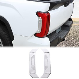 Rear Taillight Side Trim Panel Pair of LH & RH, Aunginsy Side Trim Panel for Rear Tail Light Compatible with Toyot@ Tundra 2022-2023 ABS Bright White Decorative Accessories