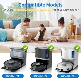 Bluearks 20Pcs Accessories Kit,Compatible with Shark AV2800ZE AV2810YE RV2820YE RV2820ZE Robot Vacuum,Main Brush, Filter Foam, Mop Pad,Side Brush Accessories Kit