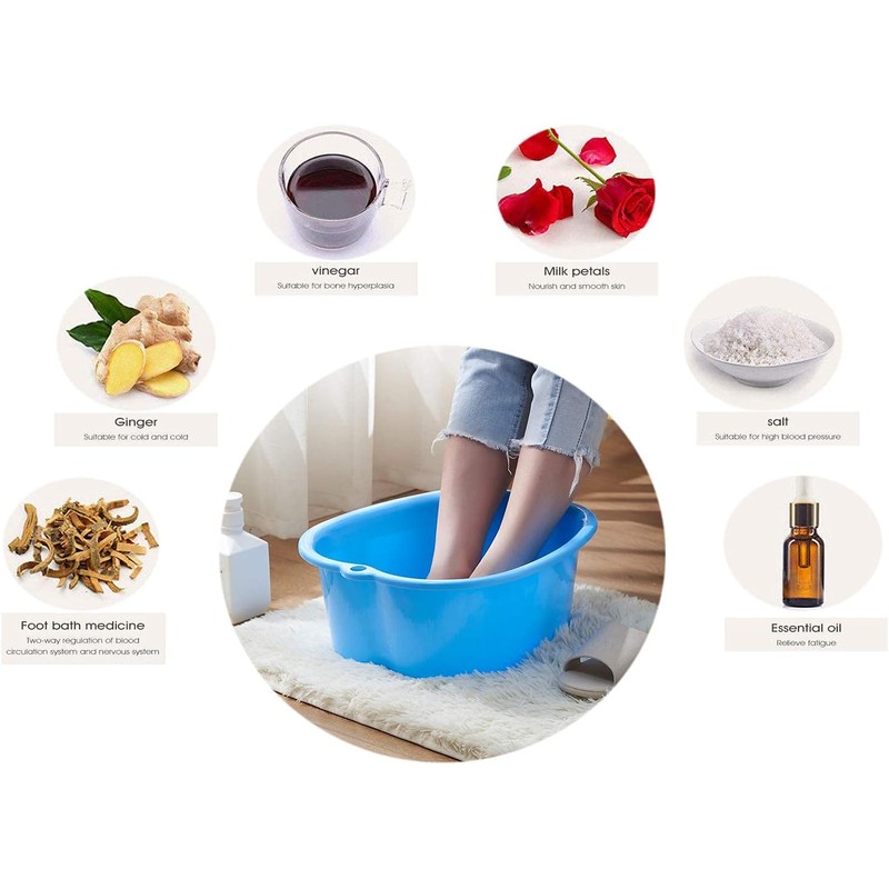 Foot Soaking Bath Basin: Plastic Foot Spa Basin for Soaking