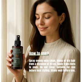 Prof Saracoglu Rosemary Hair Care Mist – Sulfate-Free Herbal Hair Spray with Heat Protectant, Lightweight Detangler & Shine Enhancer for Frizz Control, 200 ml (6.8 fl oz)