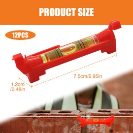 Xumann 12 Pcs String Line Level Kit, 75 mm Hanging Bubble Line Level for Building Trades Engineering Surveying