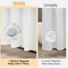 Seenus Waterproof Fabric Shower Curtain Liner with 3 Large Magnets,