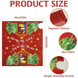 Christmas Magnetic Mailbox Covers, Merry Christmas Mailbox Covers, Magnetic Religious Nativity Mailbox Covers, Decorations, Xmas Mailbox Covers, Magnetic Standard Size Decor for Holiday Garden Yard