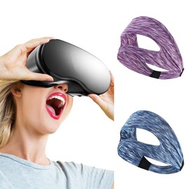 2 Pieces VR Eye Mask Cover, VR Sweat Protection Sweatband for VR Headset Face Adjustable Swat Band for PSVR2/PICO4 Headset
