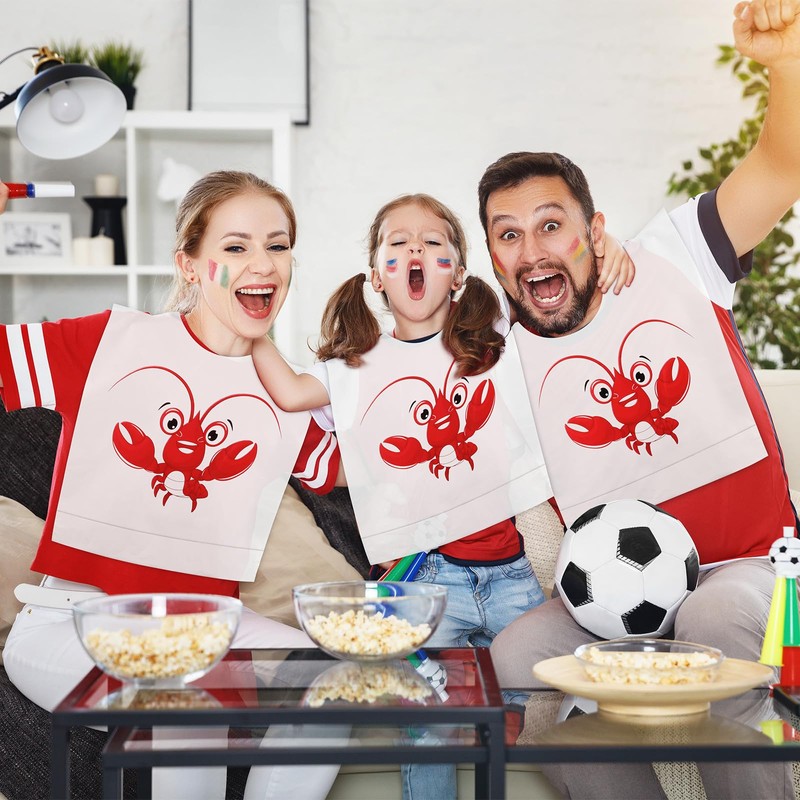 Nonley Disposable Lobster Bib - 50 Pcs Plastic Adult Bibs