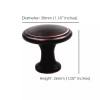 Hardware Direct 25 Pack Round Disk Knobs *Oil Rubbed Bronze*
