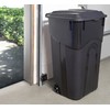 United Solutions 32 Gallon Wheeled Outdoor Garbage Can with Attached