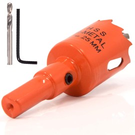 Koopi 1-Inch / 25mm BI-METAL Hole Saw with Arbor and Replacement Pilot Drill Bit, Hole Cutter for Easily Drilling Wood, Plastic, Thin Metal