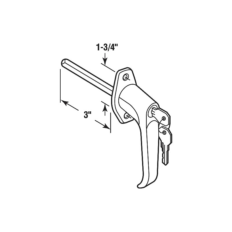 Prime-Line GD 52123 Door Handle Lock, Keyed, Diecast Zinc, Chrome