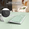 iRoboosta Quiet Keyboard Wired Membrane Keyboard Green, Full Size 104