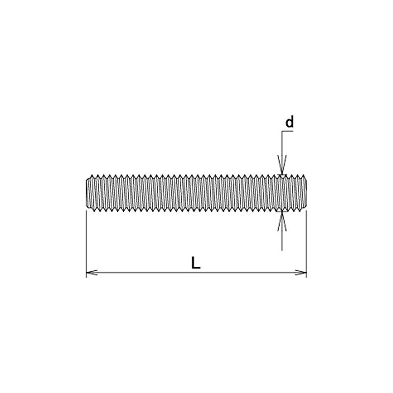 DAIDOHANT 10101707 Uniqlo Cut Bolt (Nominal Diameter d) M6 x