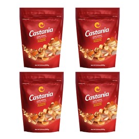 Castania BBQ Lebanese Nuts, Mixed Kernels with Roasted Kri Kri, Almonds, Pistachios, Hazelnuts, Cashews, Peanuts, and Lebanese Peanuts, 10.6oz (Pack of 4)