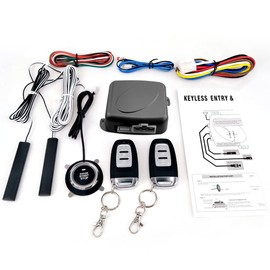 ERYUE Car Start System, 9Pcs Car SUV Switch Keyless Entry Engine Start Alarm System Push Button Remote Starter Stop Auto Anti-Theft System