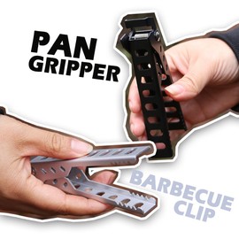 YERGOFE Pan Gripper Camping Kitchen Essentials - 2 Pcs - Detachable Handle for Pots and Pans Camping Essential Ourdoor Kitchen Cookware