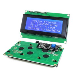 WayinTop 20x4 2004 LCD Display Sign Screen with TWI IIC I2C LCD Interface Adapter (Blue/2004)