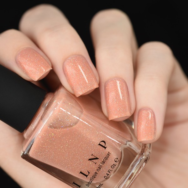 ILNP Peachy Queen - Peach Holographic Sheer Jelly Nail Polish