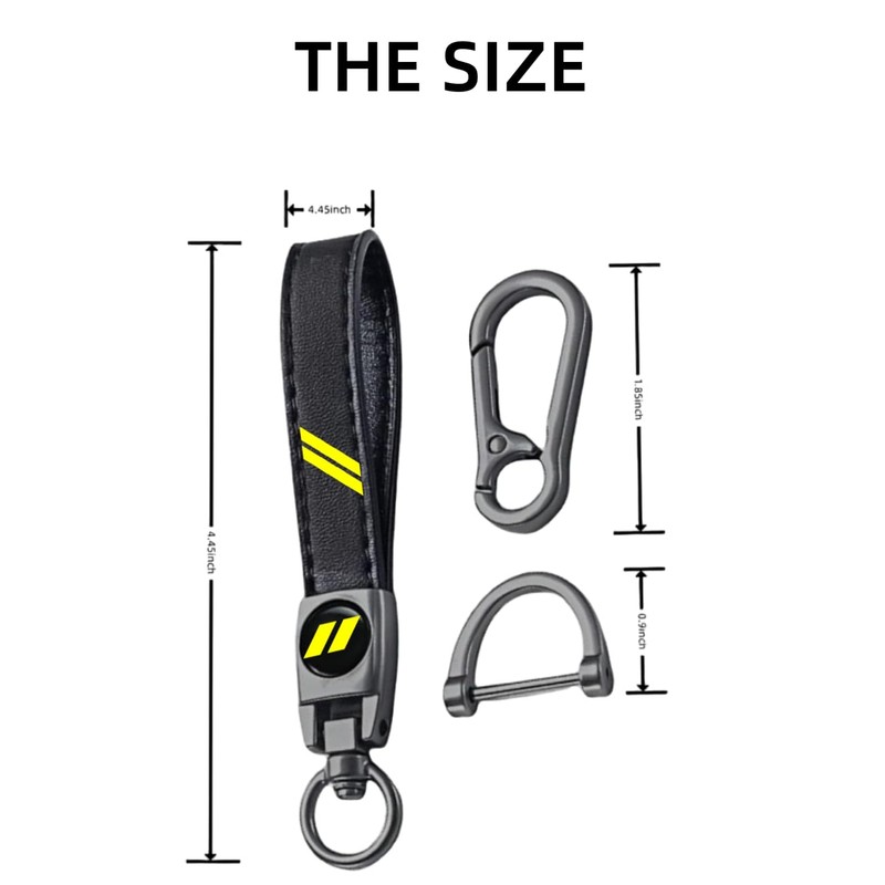 RUIHEDAHB Leather Car Keychain Keyring Compatible with Dodge Charger Durango