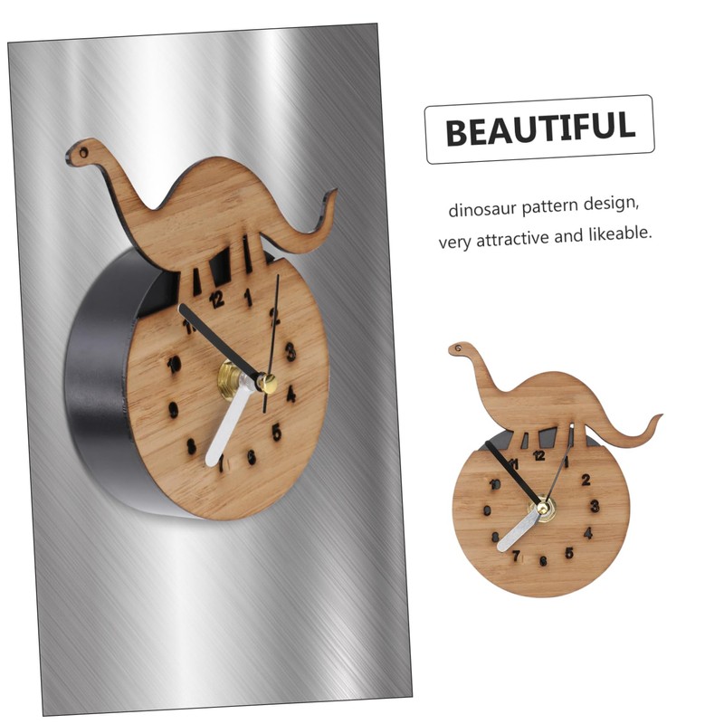 BIUDECO Attractive Dinosaur Pattern Magnetic Clock Fridge Stickers for Easy
