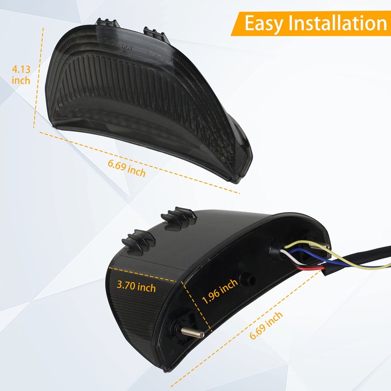 QUASCO Led Brake Tail Light Smoked Taillights with Turn Signal