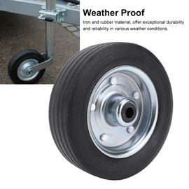 Trailer Jack Wheel Replacement, 6 Inch Rubber Transmission Jacks Caster with 1100lbs Capacity, 43mm Rim Oil Proof High Strength Trailer Jack Caster for RV Trailer Jack (Black)